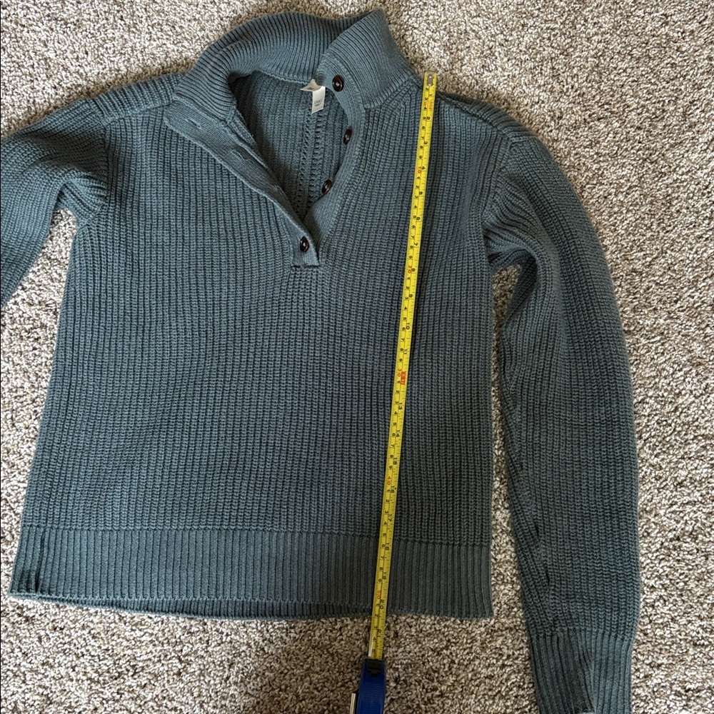 Pact Women's blue collar Sweater 100% organic cotton - Picture 12 of 15